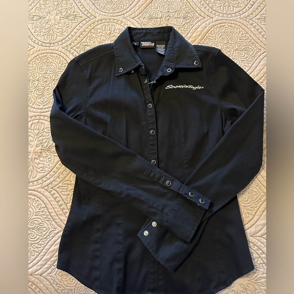 Harley-Davidson Women's Screamin Eagle button shirt size small